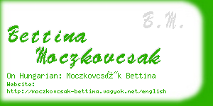 bettina moczkovcsak business card